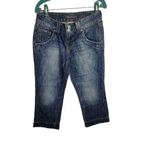 Maurice Cropped‎ Capri 2 Button Jean Pants 3/4